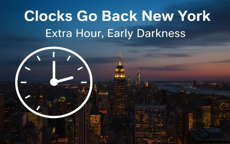 Clocks Go Back New York: Longer Sleep, Darker Evenings
